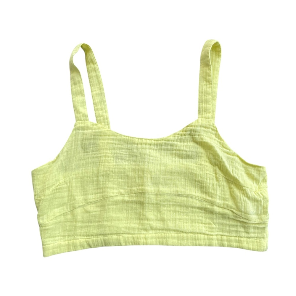Rip Curl Women's Yellow Premium Surf Crop Tank‎ Top Large NWT Cotton